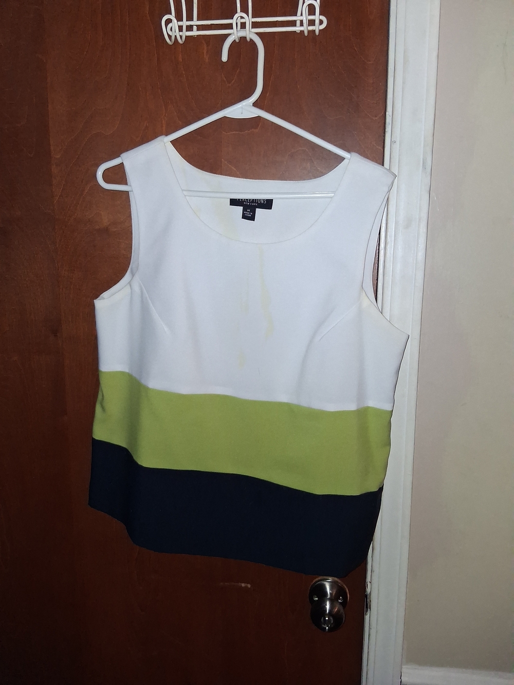 Perceptions Lime Green Two Piece Jacket Set with Black Trim - Picture 3 of 5